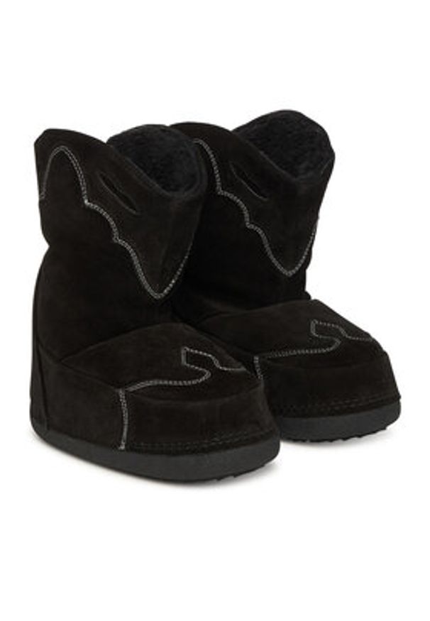 Inuikii Śniegowce Cowboy Emboidery 1002.024.0031 Czarny. Kolor: czarny. Materiał: skóra, zamsz