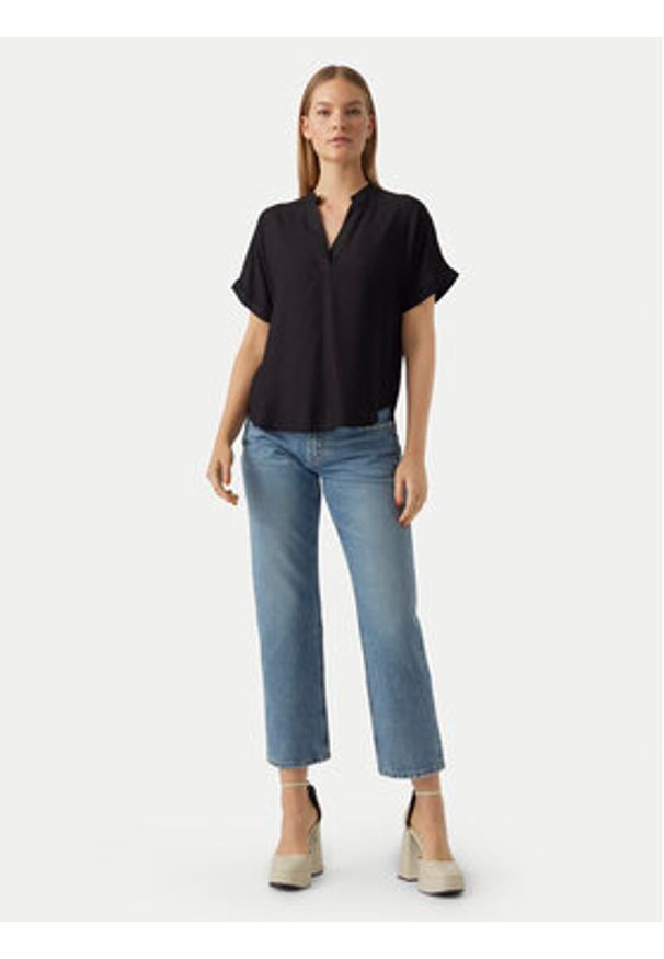 Vero Moda Bluzka Beauty 10279697 Czarny Regular Fit. Kolor: czarny. Materiał: wiskoza