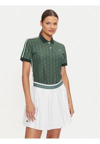 Lacoste Polo DF3364 Zielony Slim Fit. Typ kołnierza: polo. Kolor: zielony. Materiał: bawełna, syntetyk