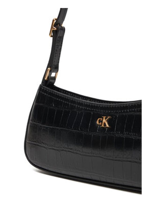 Calvin Klein Torebka LV04F3283G Czarny. Kolor: czarny. Materiał: skórzane