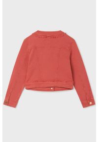 Mayoral kurtka jeansowa dziecięca kolor różowy. Okazja: na co dzień. Kolor: różowy. Materiał: jeans. Styl: casual #4