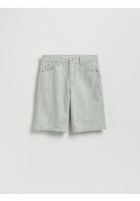 Reserved - Bawełniane szorty - jasnozielony. Kolor: zielony. Materiał: bawełna #1