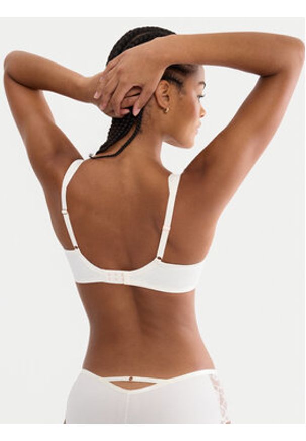 Triumph Biustonosz z fiszbiną Wild Gardenia Florale 10224872 Écru. Kolor: kremowy. Materiał: syntetyk