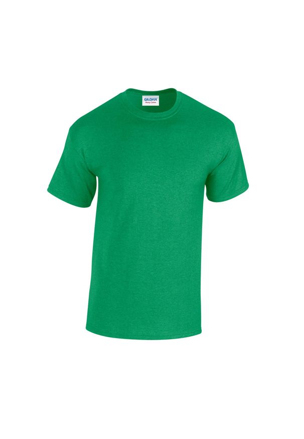 GILDAN - Ciężka Bawełniana Koszulka Unisex Dla Dorosłych. Kolor: zielony. Materiał: bawełna
