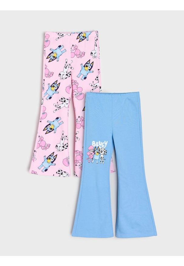 Sinsay - Spodnie flare ze wzorem Bluey 2 pack - wielobarwny