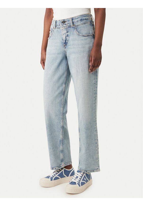 Guess Jeans Jeansy W5BA3O D0027 Niebieski Boyfriend Fit. Kolor: niebieski