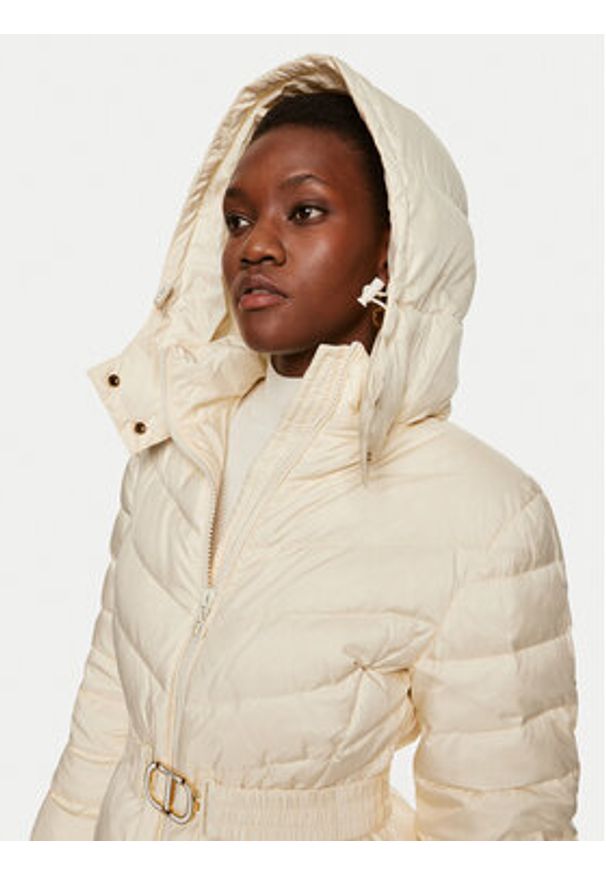 TwinSet - TWINSET Kurtka puchowa 242TP2182 Beżowy Slim Fit. Kolor: beżowy. Materiał: syntetyk. Sezon: zima