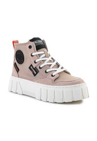 Buty do chodzenia damskie Palladium Pallatower HI. Zapięcie: sznurówki. Kolor: beżowy. Materiał: tkanina, materiał, skóra, syntetyk. Szerokość cholewki: normalna. Sport: turystyka piesza