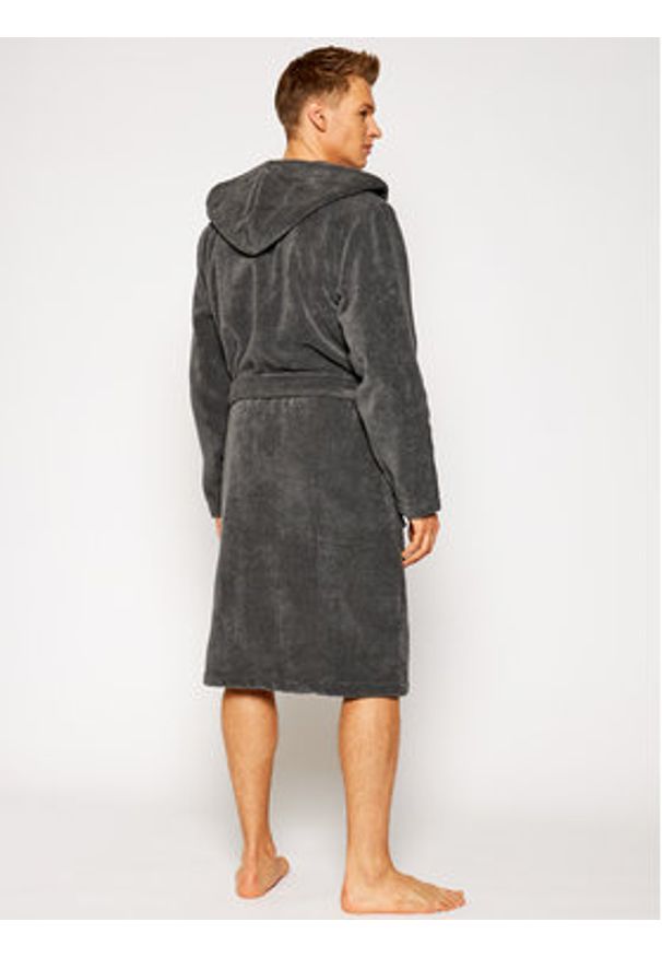 TOMMY HILFIGER - Tommy Hilfiger Szlafrok Icon Hooded Bathrobe 2S87905573 Szary. Kolor: szary. Materiał: bawełna