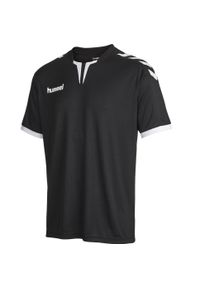 Koszulka piłkarska z krótkim rękawem dla dzieci Hummel Core Kids SS Poly Jersey. Kolor: biały, czarny, wielokolorowy. Materiał: jersey. Długość rękawa: krótki rękaw. Długość: krótkie. Sport: piłka nożna