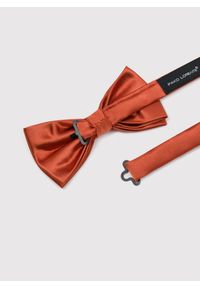 Pako Lorente - PAKO LORENTE – Gładka mucha męska w kolorze pomarańczowym. Okazja: na ślub cywilny, na wesele. Kolor: pomarańczowy. Materiał: poliester. Wzór: gładki. Styl: elegancki #3