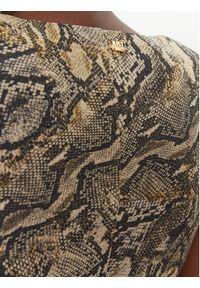 Just Cavalli Sukienka koktajlowa 78PAO949 Brązowy Slim Fit. Kolor: brązowy. Materiał: syntetyk. Styl: wizytowy