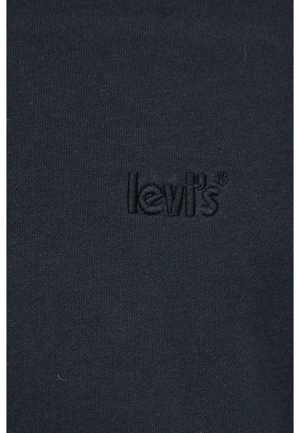Levi's® - Levi's bluza bawełniana damska kolor czarny gładka. Okazja: na spotkanie biznesowe. Kolor: czarny. Materiał: bawełna. Wzór: gładki. Styl: biznesowy