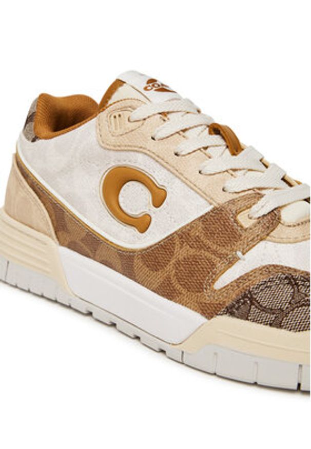 Coach Sneakersy Soho CAQ23 Beżowy. Kolor: beżowy. Materiał: materiał