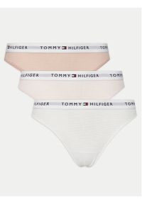 TOMMY HILFIGER - Tommy Hilfiger Komplet 3 par stringów UW0UW05532 Kolorowy. Materiał: syntetyk. Wzór: kolorowy #7