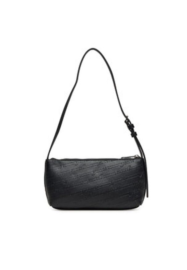 Tommy Jeans Torebka Tjw Must Aop Shoulder Bag AW0AW17867 Czarny. Kolor: czarny. Materiał: skórzane