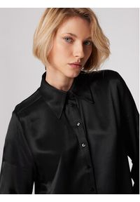 Simple Koszula KOD502-01 Czarny Relaxed Fit. Kolor: czarny. Materiał: wiskoza #2