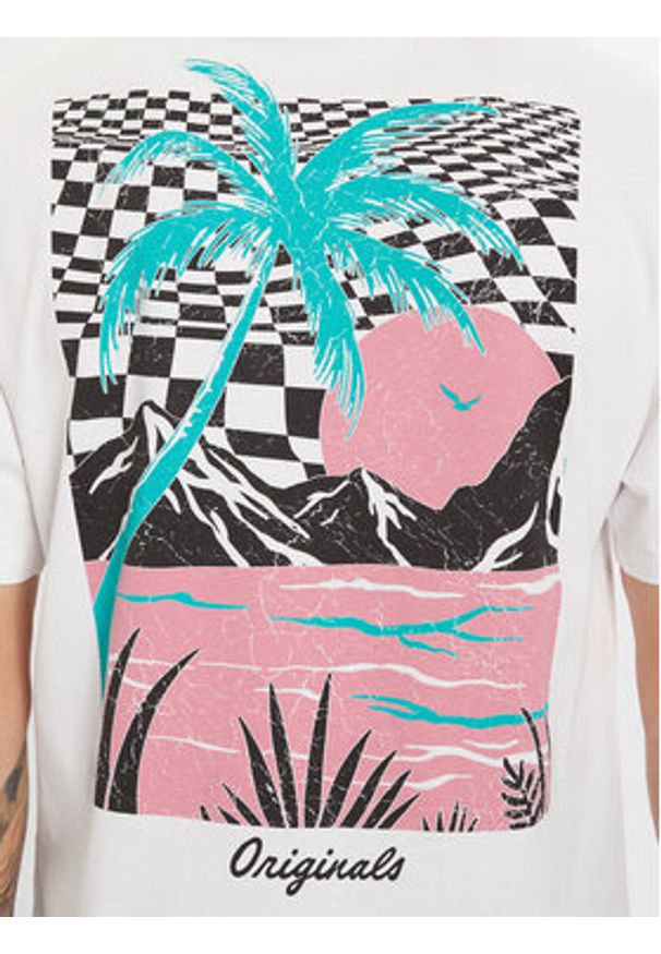 Jack & Jones T-Shirt Bradley 12264414 Biały Relaxed Fit. Kolor: biały. Materiał: bawełna