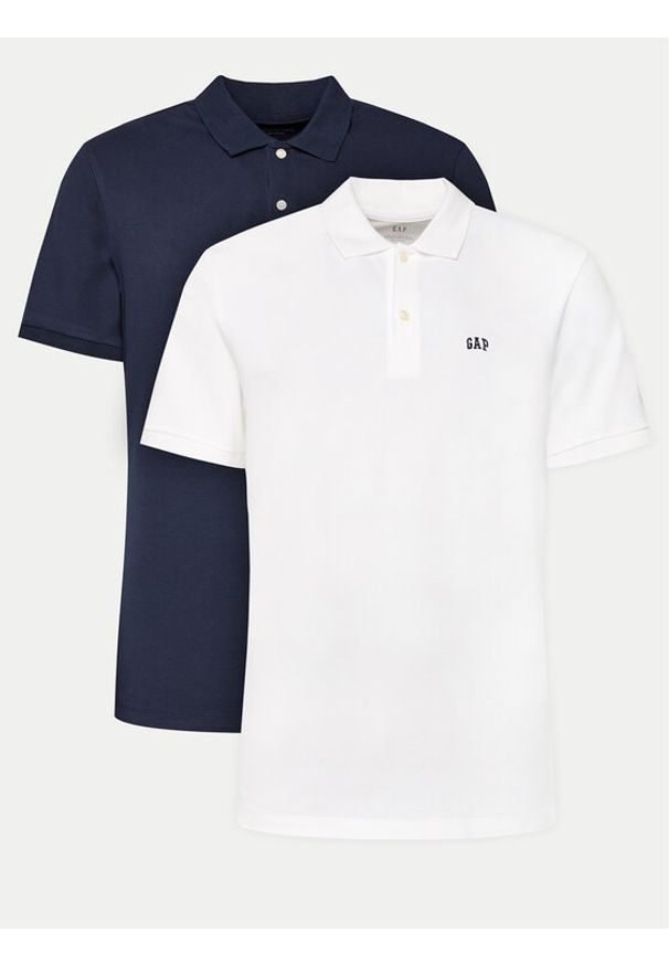 GAP - Gap Komplet 2 koszulek polo 624196-00 Granatowy Regular Fit. Typ kołnierza: polo. Kolor: niebieski. Materiał: bawełna