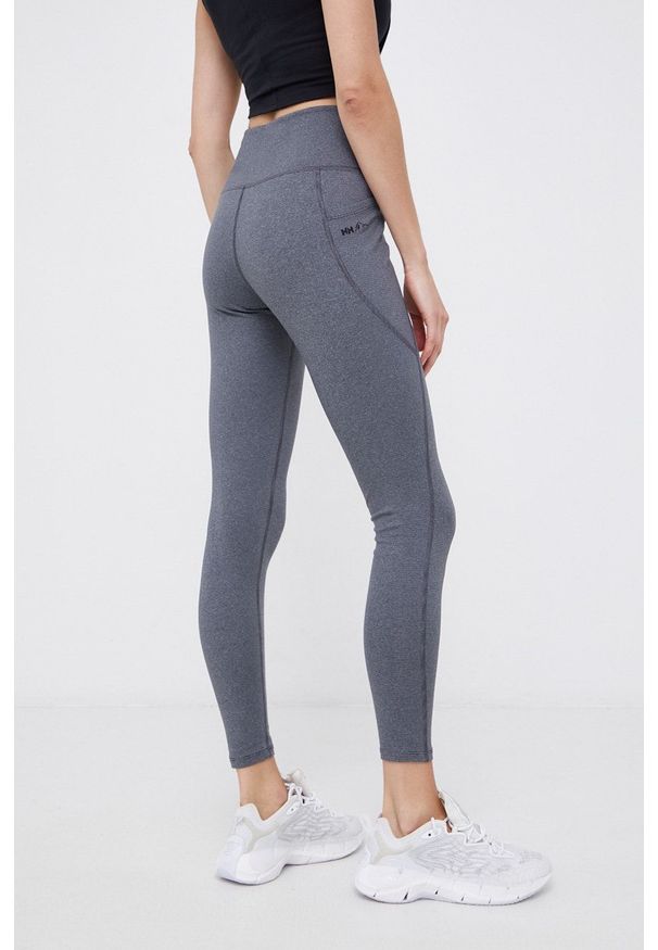 Helly Hansen Legginsy damskie kolor czarny wzorzyste. Kolor: czarny. Materiał: dzianina