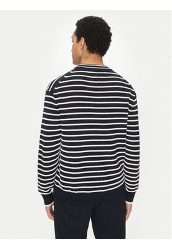 TOMMY HILFIGER - Tommy Hilfiger Sweter Breton MW0MW38944 Granatowy Regular Fit. Kolor: niebieski. Materiał: bawełna