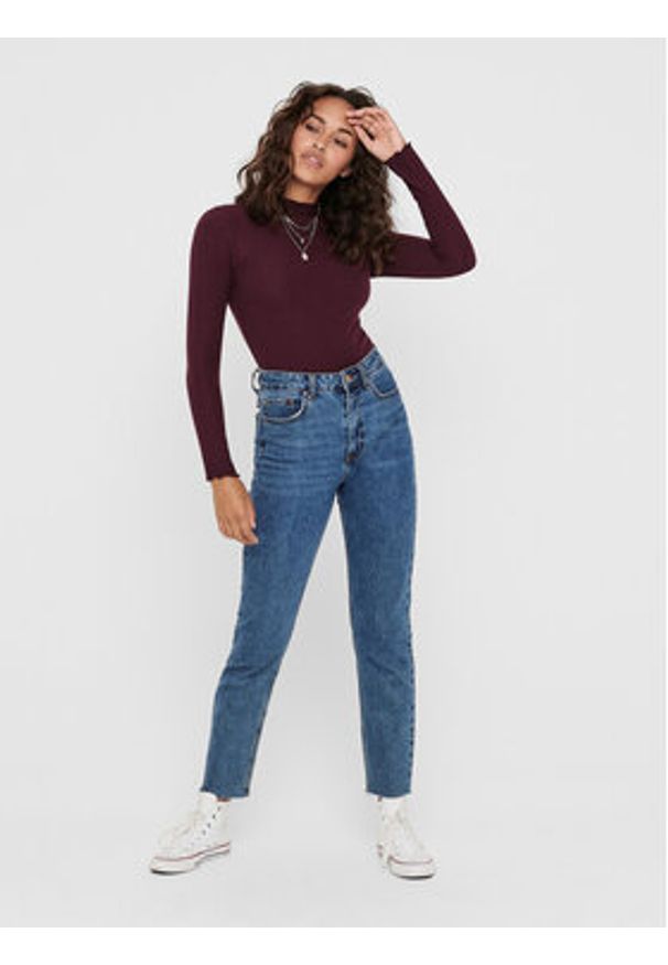 only - ONLY Bluzka 15180040 Fioletowy Comfort Fit. Kolor: fioletowy. Materiał: wiskoza, syntetyk