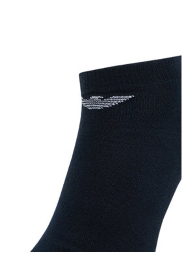 Emporio Armani Skarpety krótkie EM000550 AF14446 MB082 Granatowy. Kolor: niebieski. Materiał: bawełna