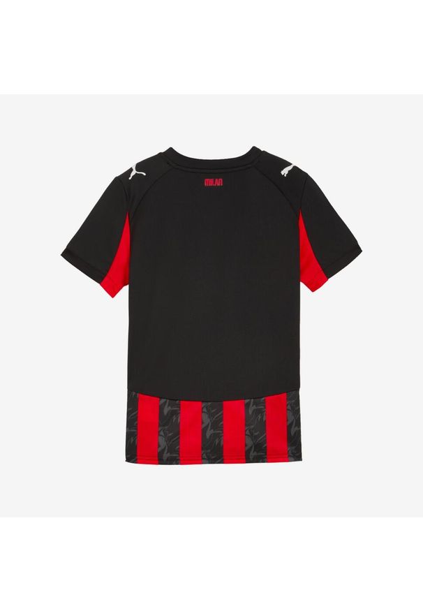 Koszulka piłkarska dla dzieci oficjalna Puma AC Milan 25/26 domowa. Materiał: materiał. Sport: piłka nożna