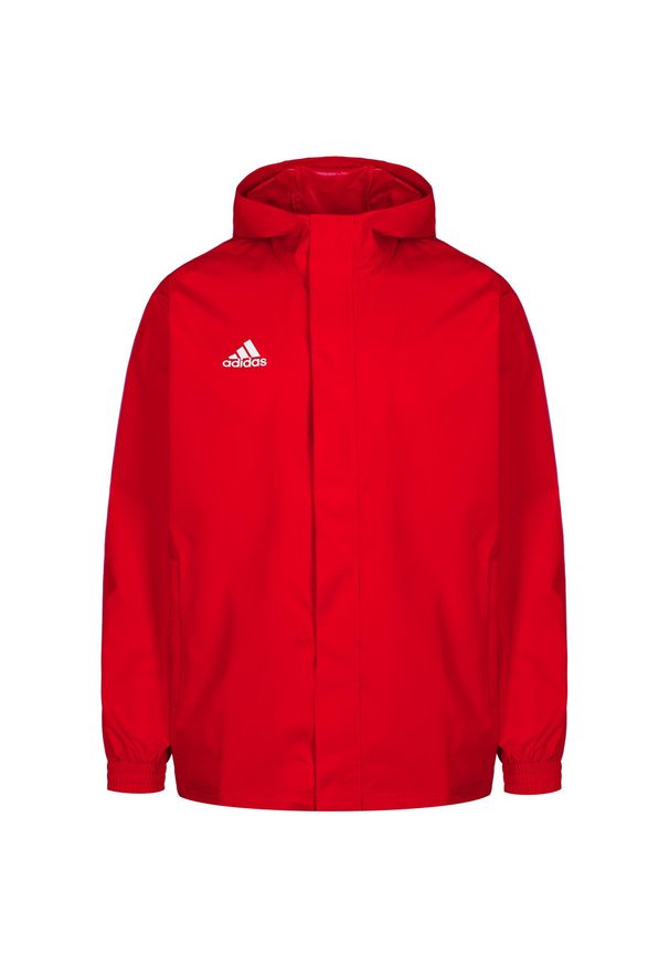 Kurtka piłkarska męska Adidas Entrada 22 All-Weather. Kolor: biały, czerwony, wielokolorowy. Sport: piłka nożna