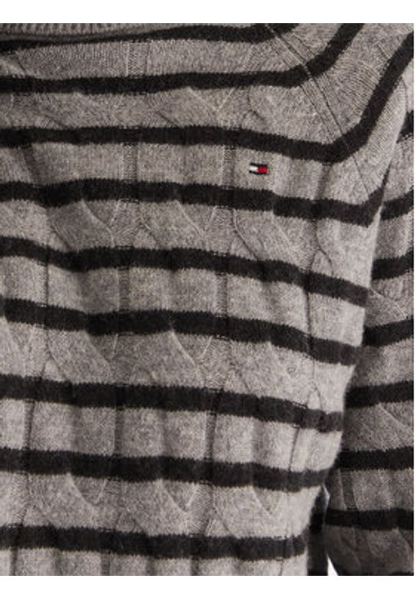 TOMMY HILFIGER - Tommy Hilfiger Golf WW0WW46791 Szary Regular Fit. Typ kołnierza: golf. Kolor: szary. Materiał: wełna