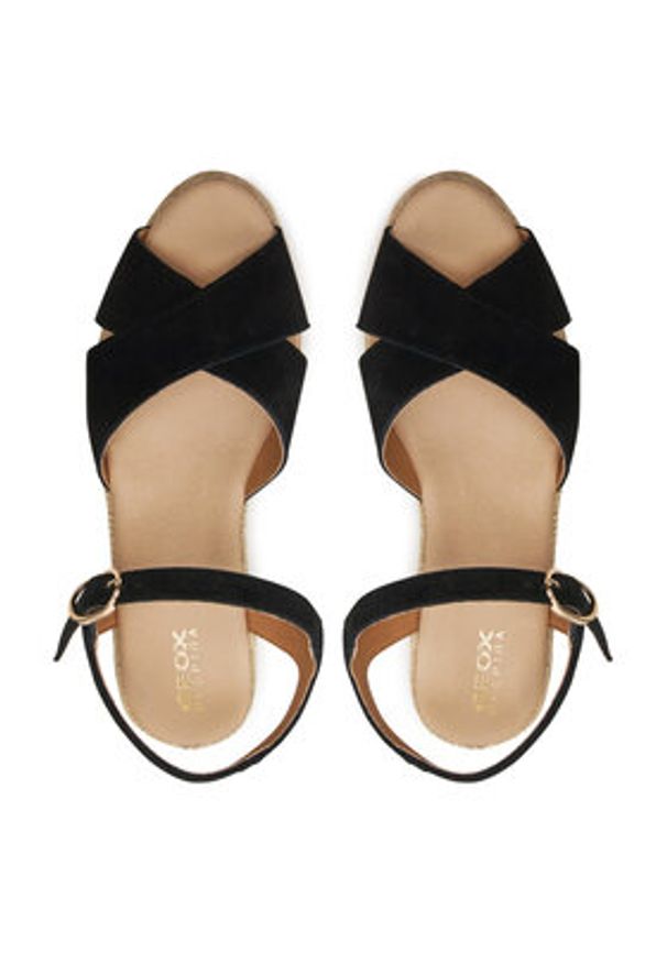 Geox Espadryle D Gelsa Low D45NGC 00022 C9999 Czarny. Kolor: czarny. Materiał: zamsz, skóra