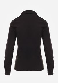 Born2be - Czarna Koszula na Guziki Jejorra. Okazja: do pracy, na spotkanie biznesowe. Kolor: czarny. Materiał: wiskoza, bawełna, tkanina, jeans. Styl: elegancki, biznesowy, klasyczny #5