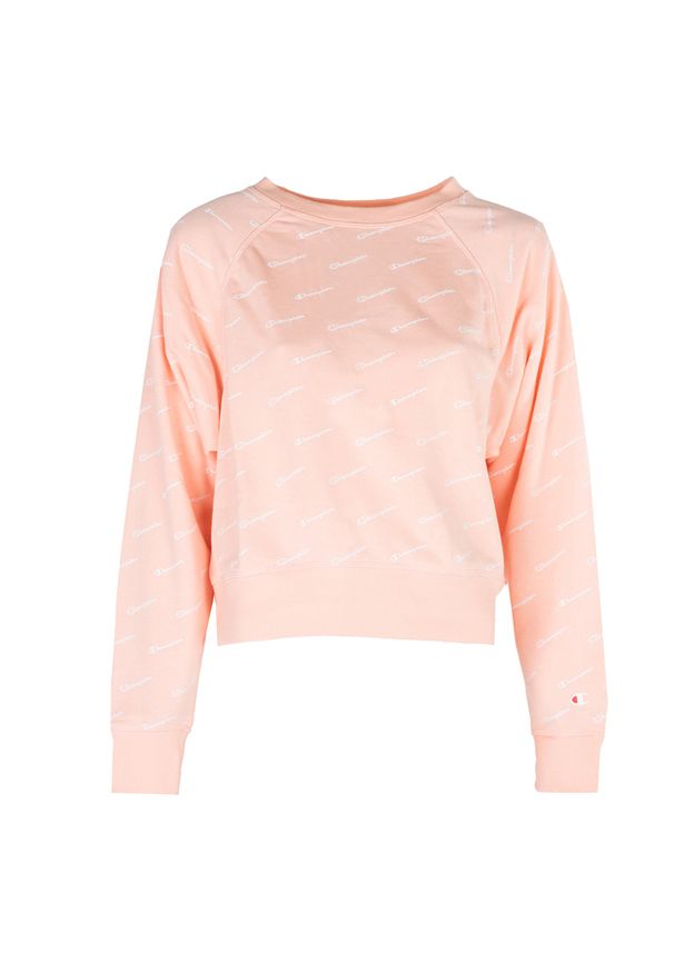 Champion Bluza C-Neck | 111277 | Kobieta | Różowy. Kolor: różowy. Materiał: bawełna, poliester. Długość: krótkie. Wzór: nadruk