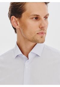 Pako Lorente - PAKO LORENTE - Błękitna koszula męska z kontrastowym wykończeniem. Kolor: niebieski. Materiał: bawełna. Długość rękawa: długi rękaw. Długość: długie #6