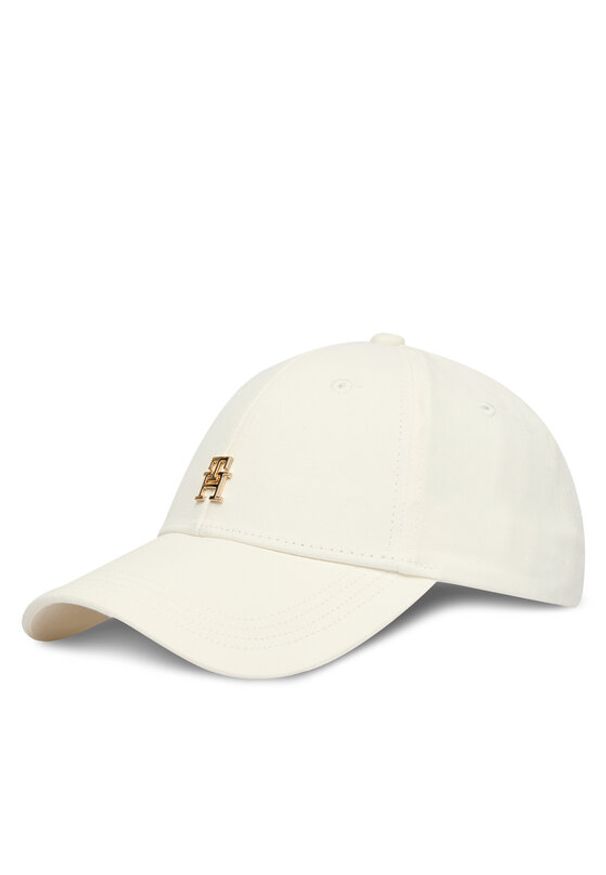 TOMMY HILFIGER - Tommy Hilfiger Czapka z daszkiem Th Elevated Chic Cap AW0AW17631 Biały. Kolor: biały. Materiał: bawełna