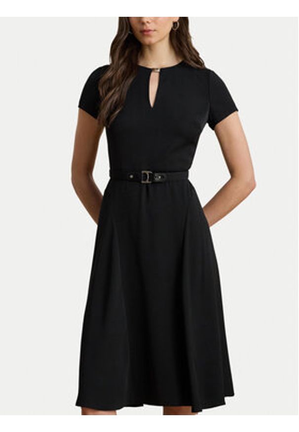 Lauren Ralph Lauren - LAUREN RALPH LAUREN Sukienka koktajlowa 200973369002 Czarny Flare Fit. Kolor: czarny. Materiał: syntetyk. Styl: wizytowy