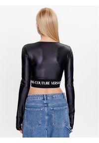 Versace Jeans Couture Bluzka 74HAH222 Czarny Regular Fit. Kolor: czarny. Materiał: syntetyk #1