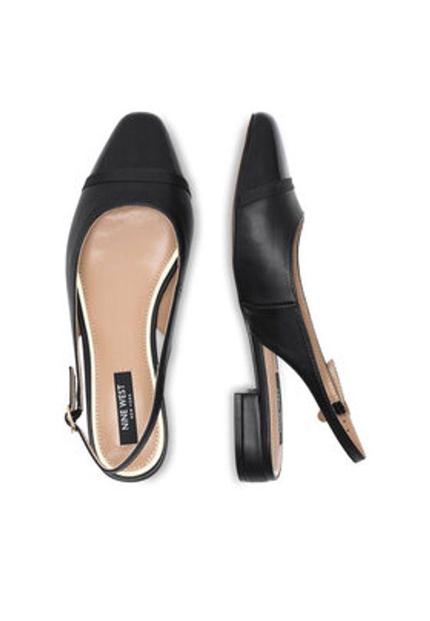 Nine West Baleriny SY2124 Czarny. Kolor: czarny. Materiał: syntetyk