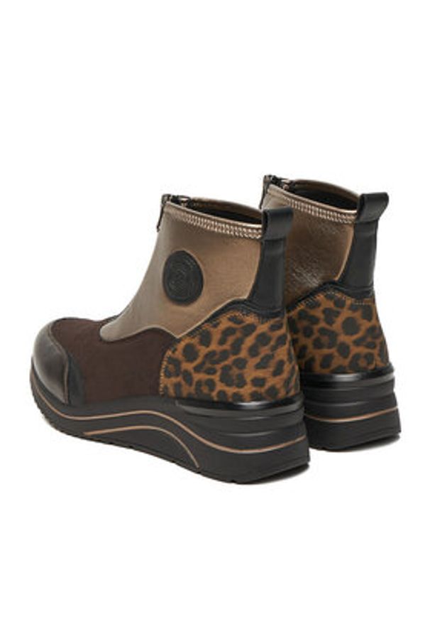 Remonte Botki D0T78-90 Brązowy. Kolor: brązowy. Materiał: syntetyk, materiał