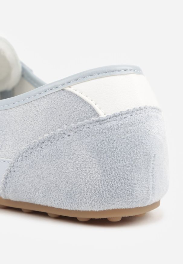 Born2be - Niebieskie Sneakersy z Imitacji Zamszu w Stylu Kultowych Tenisówek Aelliana. Okazja: na co dzień. Kolor: niebieski. Materiał: zamsz