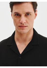 Pako Lorente - PAKO LORENTE - Koszula męska w kolorze czarnym z krótkim rękawem. Okazja: na co dzień. Kolor: czarny. Materiał: bawełna, elastan. Długość rękawa: krótki rękaw. Długość: krótkie. Sezon: lato. Styl: casual #4