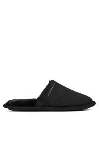 TOMMY HILFIGER - Tommy Hilfiger Kapcie Soft House Shoe FW0FW08853 Czarny. Kolor: czarny. Materiał: materiał