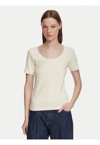 Weekend Max Mara T-Shirt Multij 2625946031 Kremowy Regular Fit. Kolor: kremowy. Materiał: bawełna #1