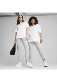 Puma - Legginsy damskie z logo No. 1 ESS PUMA Light Gray Heather. Kolor: czarny, szary, wielokolorowy. Materiał: jersey, materiał. Sport: fitness