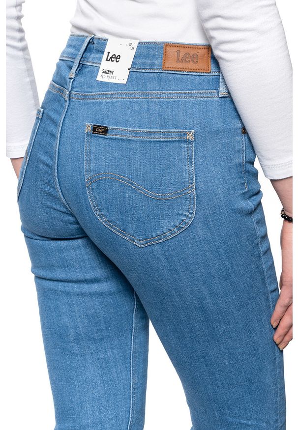 Lee - LEE SCARLETT SKINNY DAMSKIE SPODNIE JEANSOWE BRIGHT BLUE L526MANT 112111748