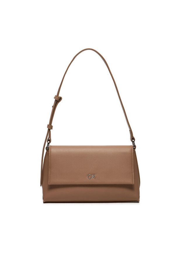 Calvin Klein Torebka Ck Daily Shoulder Bag Pebble K60K612139 Brązowy. Kolor: brązowy. Materiał: skórzane