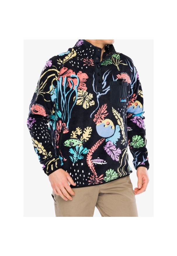 KAVU - Bluza polarowa męska Kavu Teannaway. Kolor: czarny. Materiał: polar