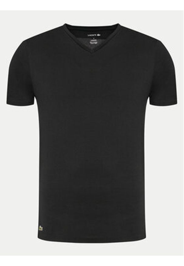 Lacoste Komplet 3 t-shirtów TH9008 Czarny Slim Fit. Kolor: czarny. Materiał: bawełna