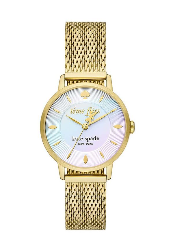 Kate Spade zegarek damski kolor złoty. Kolor: złoty. Materiał: materiał