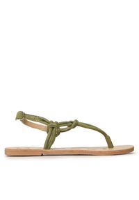 Manebi Sandały Suede Leather Sandals V 2.0 Y0 Khaki. Kolor: brązowy. Materiał: skóra, zamsz